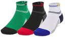 【スポーツウエア】UNDER ARMOUR(アンダーアーマー)ユニセックス UA スポーツスタイル コットン ノベルティ 3足組クオーターソックス 139013...