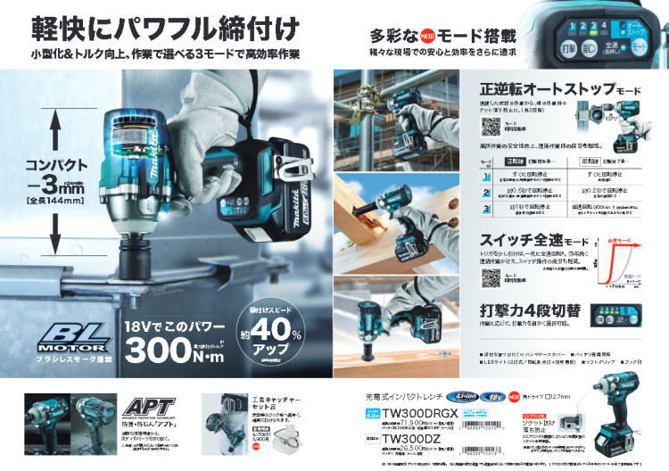���������ߡ�18V ���ż�����ѥ��ȥ���(���ΤΤ�) �ޥ��� TW300DZ��460��