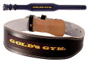 【トレーニング用品】GOLD'S GYM(ゴールドジム)ブラックレザーベルト(パッド付き)G3367【350】【ラッキーシール対応】