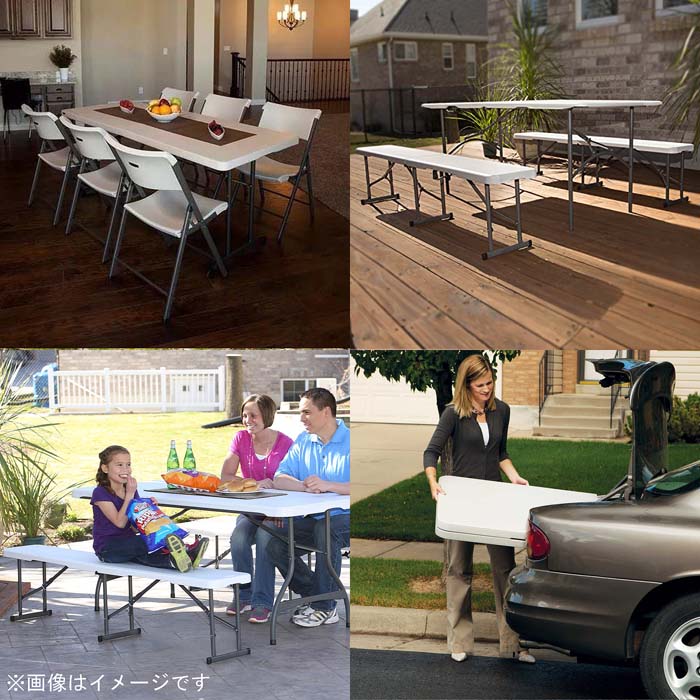 【屋内外使用OK】★LIFETIME 折りたたみ式テーブル アウトドアテーブル★折り畳み式テーブル バーベキュー 丈夫 キャンプ ライフタイム アウトドア BBQ 業務用 イベント 大きめ 作業テーブル 折り畳みテーブル 折りたたみテーブル 海外 コストコ通販格安セール情報 楽天 通販