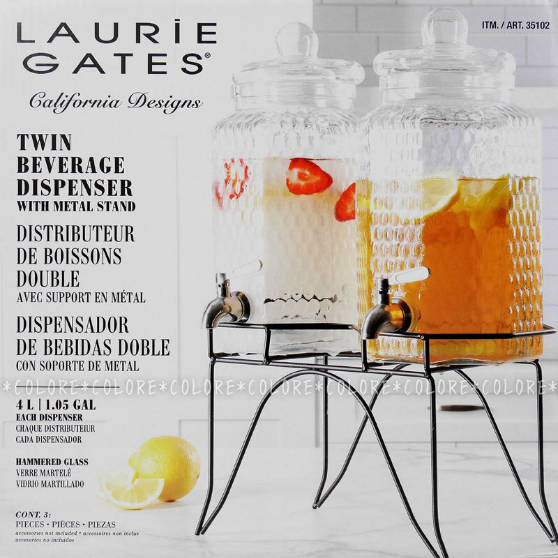 インテリアにも ガラス製ドリンクディスペンサー Laurie Gates ガラス製 大型 ツイン ドリンクディスペンサー 注目のブランド 大容量 4l 2個 ドリンクサーバー ウォーターサーバー 業務用 ビバレッジディスペンサー おしゃれ カフェレストラン ビバレッジサーバー インテリアにも ガラス製ドリンクディスペンサー Laurie Gates ガラス製 大型 ツイン ドリンクディスペンサー 注目のブランド 大容量 4l 2個 ドリンクサーバー ウォーターサーバー 業務用 ビバレッジディスペンサー おしゃれ カフェレストラン ビバレッジサーバー