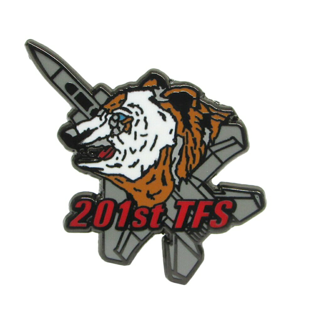 自衛隊グッズ 自衛隊ピンバッジ 航空自衛隊 戦闘機部隊 TFS ピンバッジ 千歳基地 第201飛行隊 ヒグマ F-15