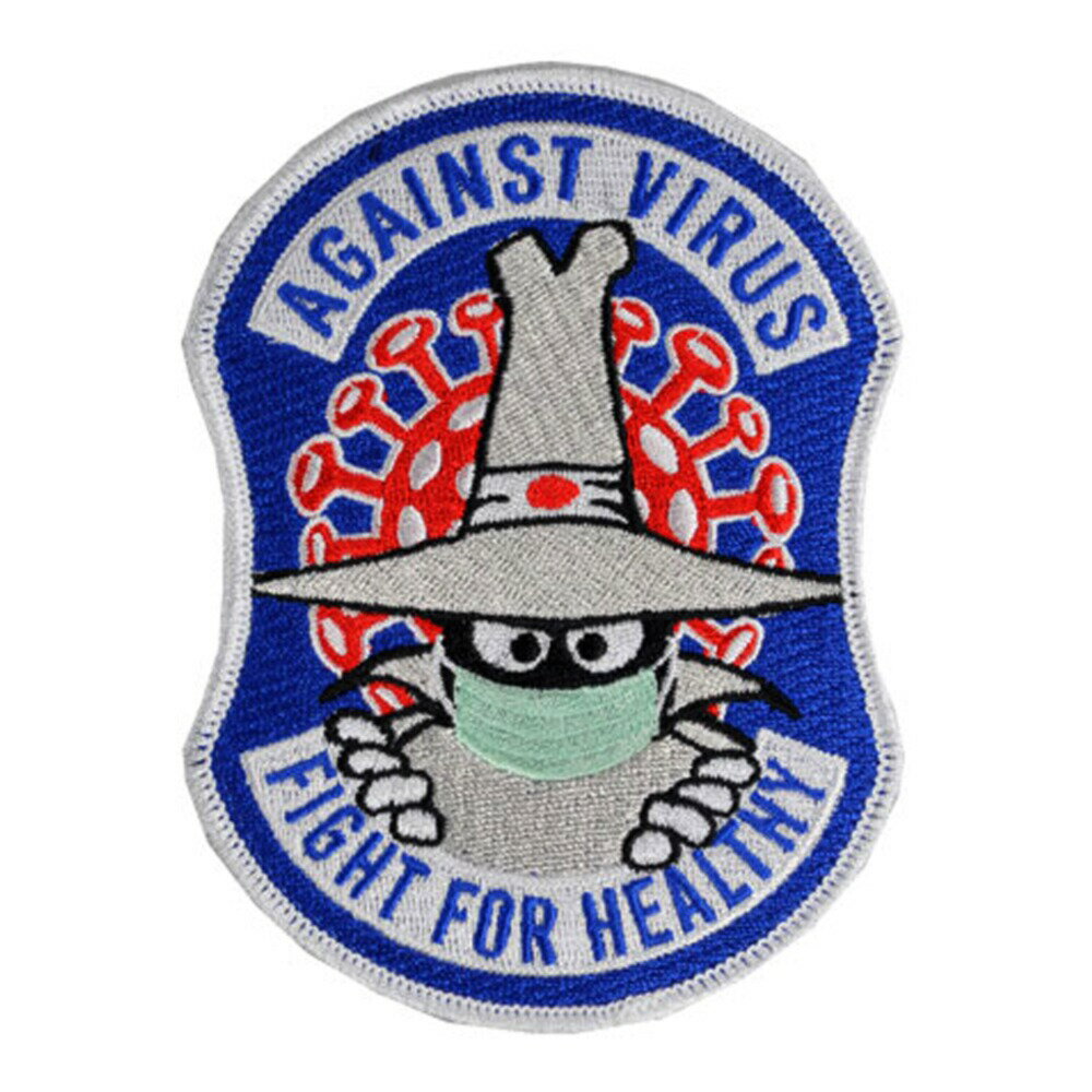 自衛隊グッズ 自衛隊ワッペン ワッペン AGAINST VIRUS パッチ ベルクロ付き