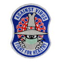 自衛隊グッズ 自衛隊ワッペン ワッペン AGAINST VIRUS パッチ ベルクロ付き