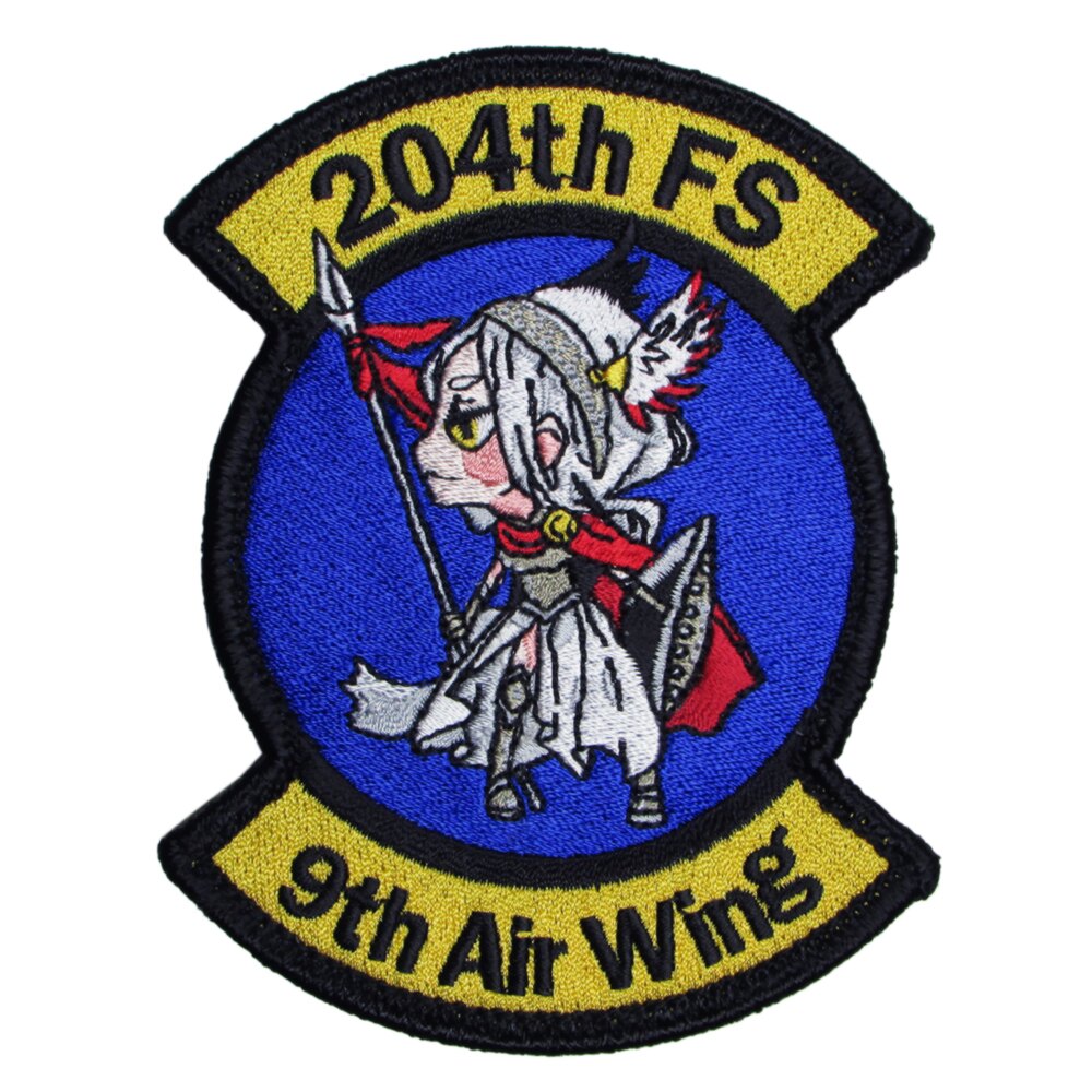 自衛隊グッズ 自衛隊ワッペン ワッペン 那覇基地 第204飛行隊 那覇アイリ キャラクターパッチ ベルクロ付