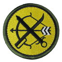 自衛隊 ワッペン 築城基地 第6飛行隊 尾翼マーク パッチ 鉾と弓 ベルクロ付き 自衛隊グッズ 航空自衛隊