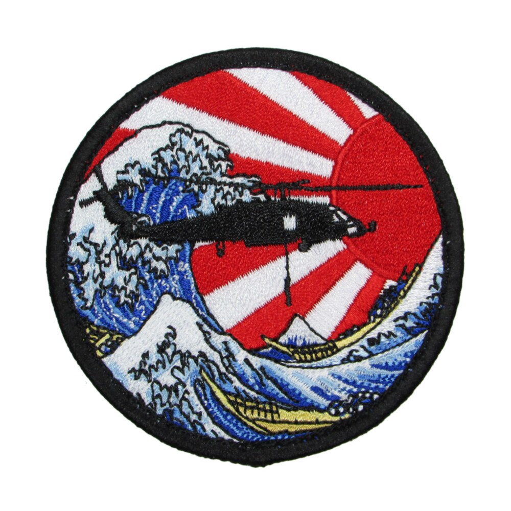 米軍グッズ ワッペン 米海軍 第5空母航空団 HSM-77 パッチ ベルクロ付
