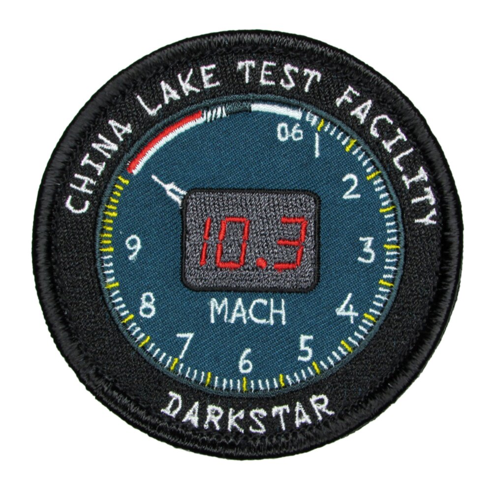米軍グッズ 米軍ワッペン ワッペン トップガン DARK STAR マッハメーター 10.3 パッチ ベルクロ付