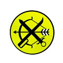 自衛隊 耐水性ステッカー 築城基地 第6飛行隊 鉾と弓 6cm (60mm) UVインク 自衛隊グッズ 自衛隊ステッカー 航空自衛隊