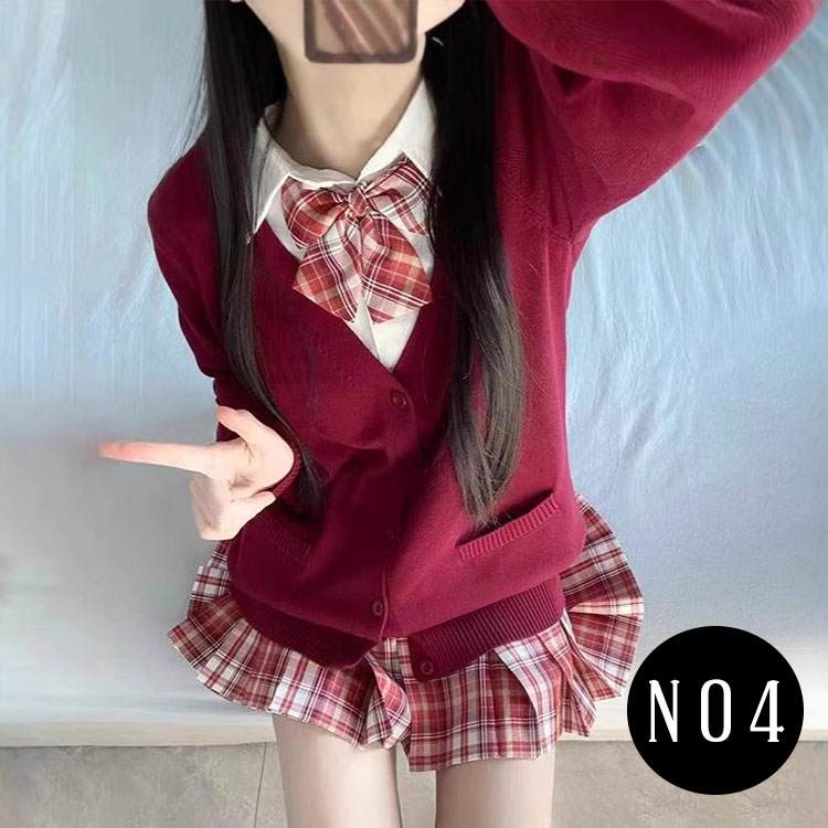 楽天市場】なんちゃって制服 セーター（カラーレッド）の通販