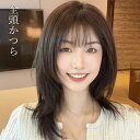 ウィッグ ストレート ミディアム セミロング レディース wig カツラ 女装 フルウイッグ 自然 黒茶 髪 小顔 可愛い 自然 耐熱 ネット付き アッシュブラウン(4)