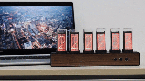 プレゼントを選ぼう Gixie Clockがアプリ使用でスマホでの操作可能になりました カラー アラーム モード変換をお楽しみいただけます Clock Wi Fi ギクシークロック ニキシー管風led ニキシー管時計 Led シュタゲ ダイバージェンスメーター 置時計 1600万色