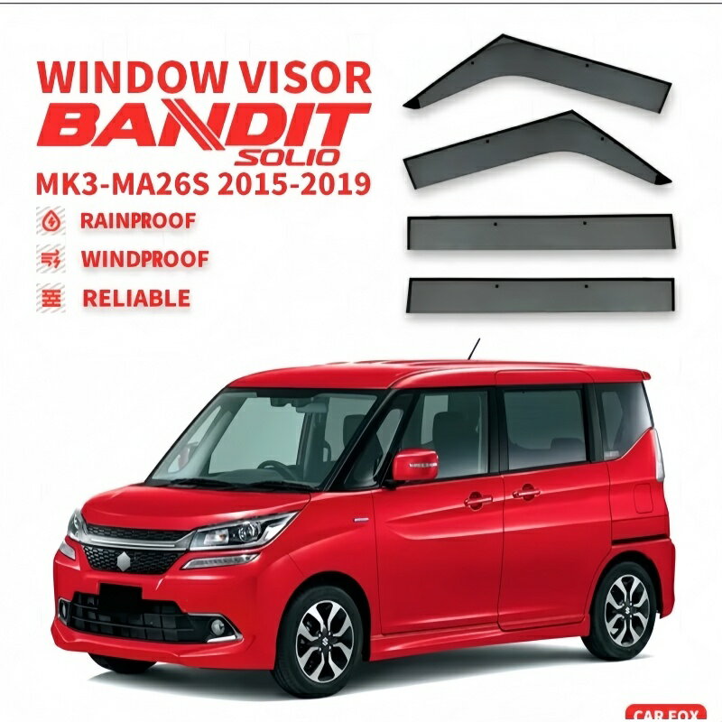 Rakuten - 車用サイドバイザー MA26S/36S/46S型/ MA27S/37S/47S型/ 専用 ドアバイザー サイドバイザー 車種専用設計 カーレインシールド トリムカバー 雨除け 換気 ドアバイザー