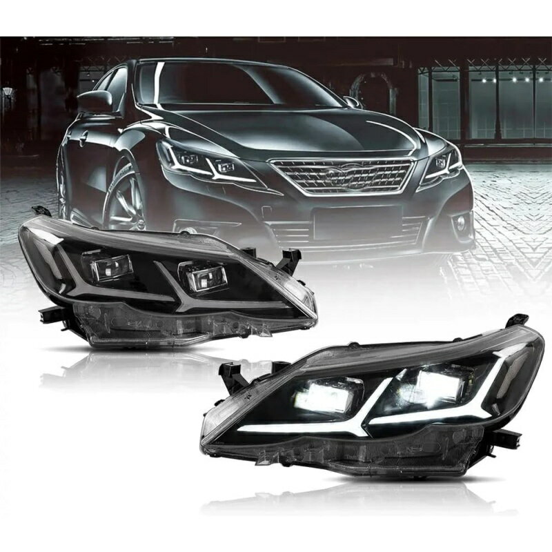 乐天商城 - トヨタ マークX ヘッドライト 130系 前期 専用 全LED 流れるウインカー オープニングセレモニー搭載 左右2点セット Headlights For Toyota Mark x 2009年10月～2012年8月