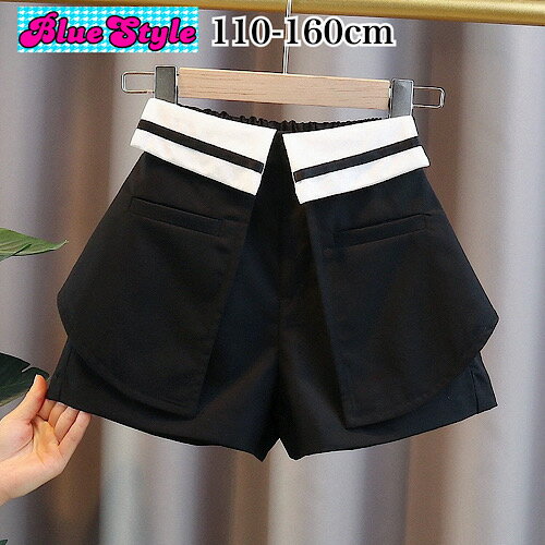 Short Pants - 【予約商品】【メール便可能】【送料無料】【レビューを投稿してクーポンGET！】韓国 子供服 韓国キッズ服 女の子 ボトムス GIRLS ボトムス 着回しコーデ キッズ ボトムス お出かけコーデ ブルースタイル スウェット ボトムス ギャル 子供服