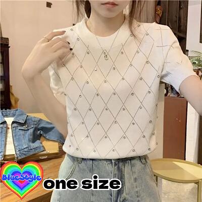 乐天商城 - 韓国 レディース服 韓国 レディース トップス レディース 韓国服 Tシャツ シンプル Tシャツ 着回しコーデ 体型カバー 半袖Tシャツ ブルースタイル BlueStyle 原色カラー