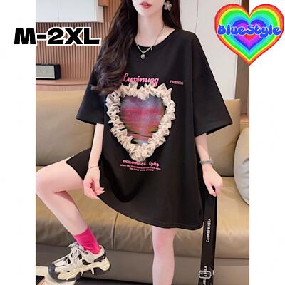 乐天商城 - 韓国 レディース服 韓国 レディース トップス レディース 韓国服 Tシャツ シンプル Tシャツ 着回しコーデ 体型カバー 半袖Tシャツ ブルースタイル BlueStyle オーバーサイズ