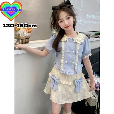 乐天商城 - 韓国 子供服 韓国キッズ服 女の子 セットアップ GIRLS セットアップ GIRLS 2点セット 2点セット 着回しコーデ 上下セット お出かけコーデ ダンス bluestyle ダンス 練習着 春 夏コーデ 夏服