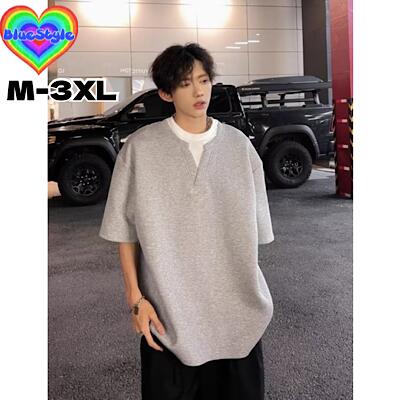 乐天商城 - 韓国 メンズ服 韓国 メンズ トップス メンズ 韓国服 シンプル トップス メンズ Tシャツ メンズ シンプル Tシャツ 着回しコーデ 体型カバー 韓国服 春服 春夏 夏コーデ