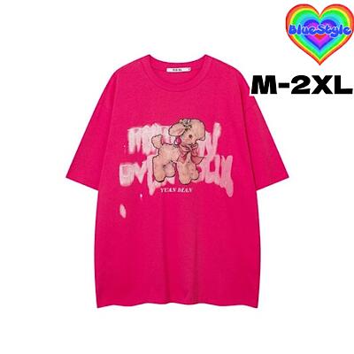 乐天商城 - 韓国 レディース服 韓国 レディース トップス レディース 韓国服 Tシャツ シンプル Tシャツ 着回しコーデ 体型カバー 半袖Tシャツ ブルースタイル BlueStyle オーバーサイズ