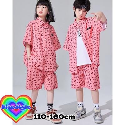 乐天商城 - 韓国 子供服 キッズダンス衣装 セットアップ ヒップホップ ストリート 男の子 セットアップ 韓国 キッズ服 ティーンズ キッズ 男の子 女の子 ガールズ HIPHOP BlueStyle ブルースタイル 上下セット