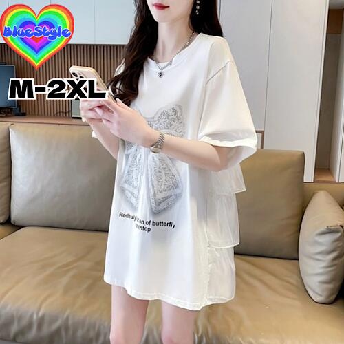 乐天商城 - 韓国 レディース服 韓国 レディース トップス レディース 韓国服 Tシャツ シンプル Tシャツ 着回しコーデ 体型カバー 半袖Tシャツ ブルースタイル BlueStyle オーバーサイズ 原色カラー