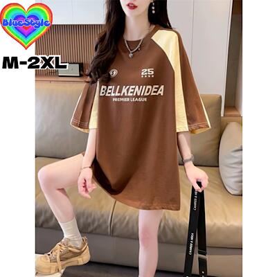 乐天商城 - 韓国 レディース服 韓国 レディース トップス レディース 韓国服 Tシャツ シンプル Tシャツ 着回しコーデ 体型カバー 半袖Tシャツ ブルースタイル BlueStyle オーバーサイズ 原色カラー