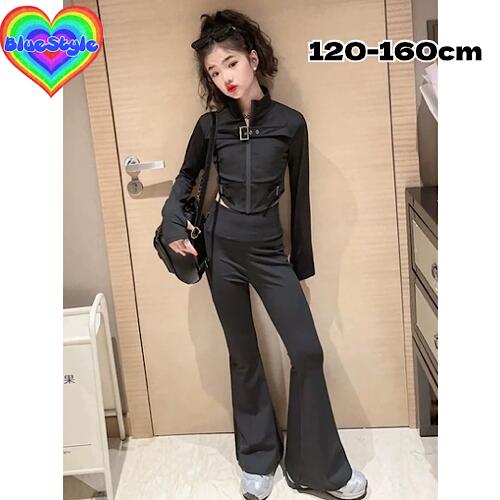 乐天商城 - 韓国 子供服 韓国キッズ服 女の子 セットアップ GIRLS セットアップ GIRLS 2点セット 2点セット 着回しコーデ 上下セット お出かけコーデ ダンス bluestyle ダンス 練習着 春 秋 冬コーデ