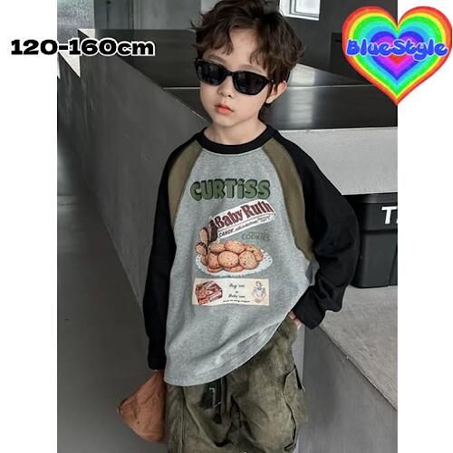 乐天商城 - 韓国 子供服 韓国キッズ服 男の子 トップス 男の子 Tシャツ 可愛い トップス ユニセックス パーカー お出かけコーデ ブルースタイル 女の子 Tシャツ ダンス トップス 春服 春夏 春コーデ