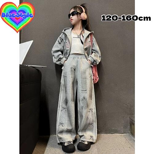 乐天商城 - 韓国 子供服 キッズダンス衣装 セットアップ ヒップホップ ストリート 女の子 セットアップ 韓国 キッズ服 ティーンズ キッズ 女の子 ガールズ HIPHOP BlueStyle ブルースタイル ショート 上下セット
