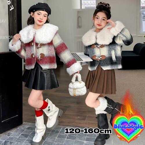 乐天商城 - 韓国子供服 韓国キッズ服 女の子アウター GIRLSアウター 秋冬 可愛いアウター 着回しコーデ お出かけコーデ bluestyle 羽織 秋コーデ 冬コーデ 可愛いキッズ服