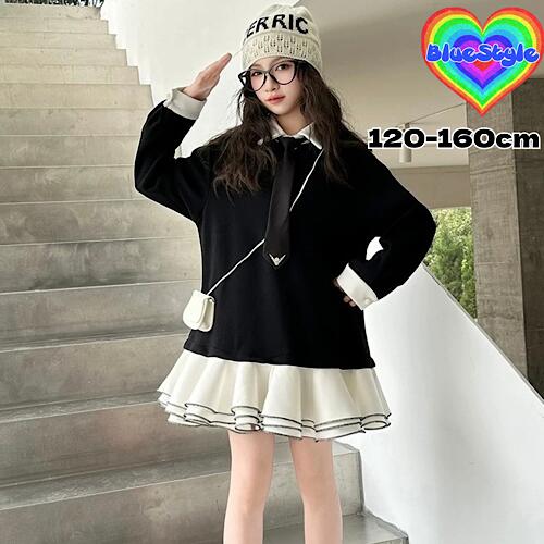 韓国 子供服 韓国キッズ服 女の子 ワンピース GIRLS ワンピース お出かけ ワンピース 可愛い ワンピーストシャツ ワンピース 春 秋 冬コーデ 春秋 ギャル ギャル子供服