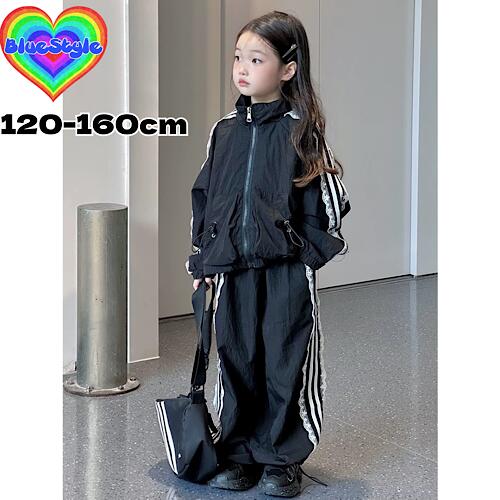 乐天商城 - 韓国 子供服 キッズダンス衣装 セットアップ ヒップホップ ストリート 女の子 セットアップ 韓国 キッズ服 ティーンズ キッズ 女の子 ガールズ HIPHOP BlueStyle ブルースタイル ショート 上下セット