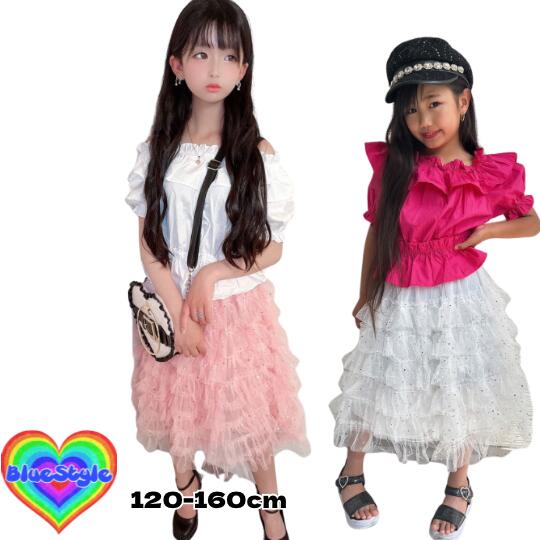 乐天商城 - 韓国 子供服 韓国キッズ服 女の子 セットアップ GIRLS セットアップ 2点セットBlueStyle bluestyle ブルースタイル 着回しコーデ 上下セット 可愛い キッズ服 韓国風 ギャル 子供服 春 夏 夏コーデ ギャル キッズ服