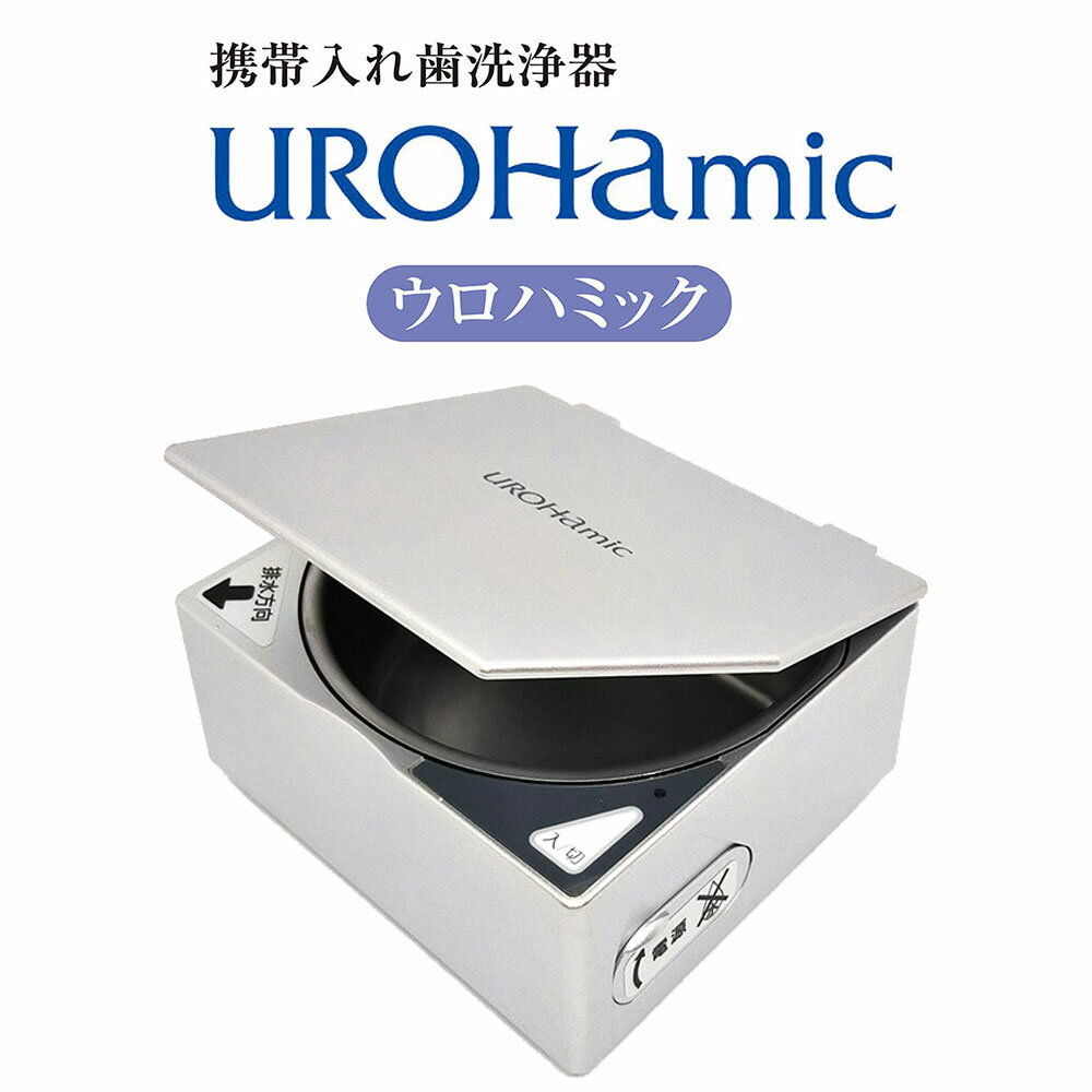 携帯入れ歯洗浄機 ウロハミック 超音波と低周波のダブル振動 歯洗浄機 矯正用器具リテーナー 超音波洗浄器 マウスピース洗浄器 入れ歯ケース おしゃれ マウスピース 除菌 超軽量 低周波 水で洗浄 アクセサリー洗浄 ウロハミック 5200型 シルバー