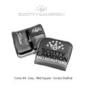 SCOTTY CAMERON 【Scotty-All - Gray - Mid-Square - Center Shafted】 スコッティキャメロン オールグレイ ミッド スクエア センターシャフト マレット型パターカバー：右用