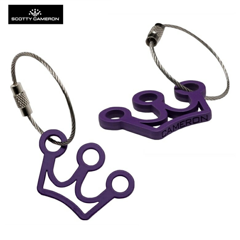 スコッティ キャメロン " キーホルダー " SCOTTY CAMERON Key Fob - Soft Touch Mini Crown - Purple ..