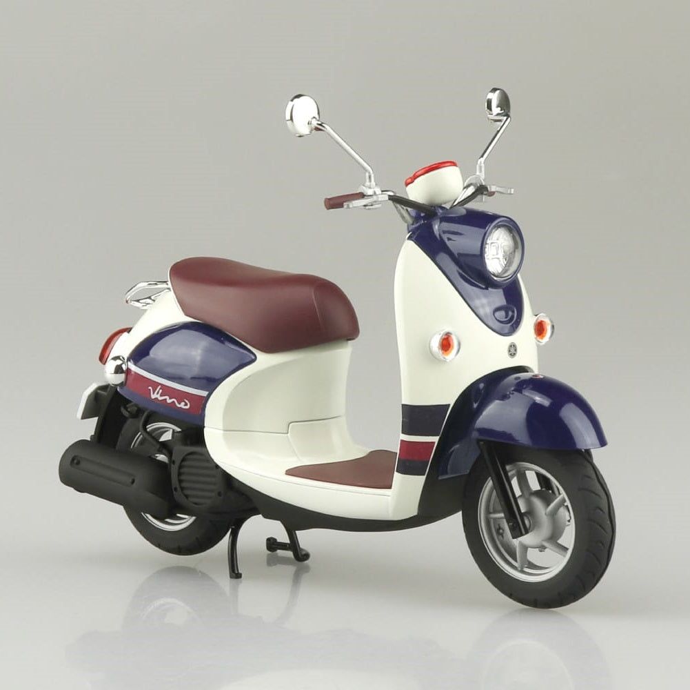 ザ・バイク 1/12 ヤマハ ビーノ '13 ダークグレーイッシュブルーメタリックA(ブルーベージュ)　組み立て式プラモデル 接着剤不要 簡単組み立て