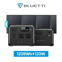 BLUETTI ポータブル電源 ソーラーパネル セット AC60+B80+PV120W 1,209Wh/600W 容量拡張機能 IP65防塵防水 1時間満充電 6年保証 軽量 小型 蓄電池 リン酸鉄 長寿命 アウトドア キャンプ お釣り 車中泊 節電対策 防災 停電対策 非常用電源