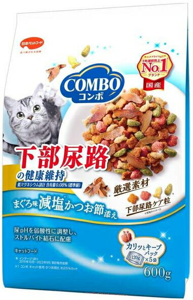 【日本ペット】コンボ　キャット　猫下部尿路の健康維持　600gx12個（ケース販売）
