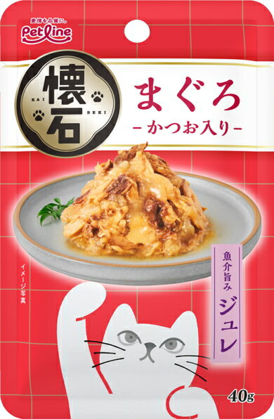 乐天商城 - 【ペットライン】懐石 レトルト　ジュレ　まぐろ　かつお入り　40gx48個（ケース販売）KSR-5