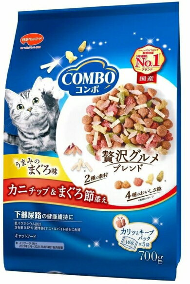 乐天商城 - 【日本ペット】コンボ　キャット　まぐろ味・カニチップ・まぐろ節添え　700g