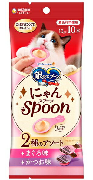 乐天商城 - 【ユニチャーム】銀のスプーン　おやつ　にゃんSpoon　まぐろ＆かつお味　100g
