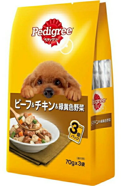 ペディグリーパウチ成犬用ビーフ＆チ...