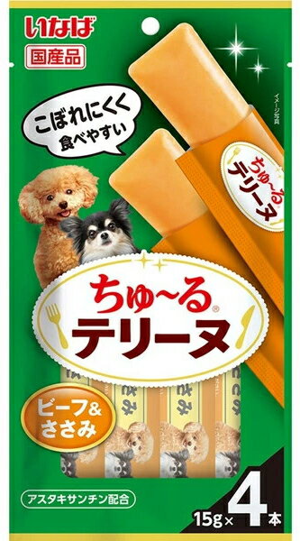 乐天商城 - 【いなばペット】いなば　ちゅ～るテリーヌ　ビーフ＆ささみ　15gx4本x48個（ケース販売）　DS-472