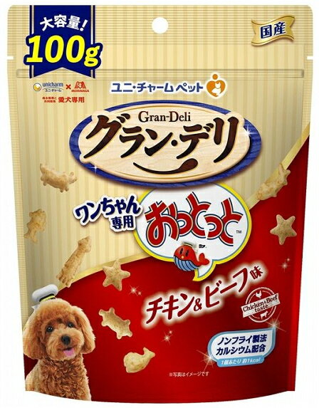 乐天商城 - 【ユニチャーム】グランデリ　ワンちゃん専用おっとっと　チキン＆ビーフ味　100gx24個（ケース販売）