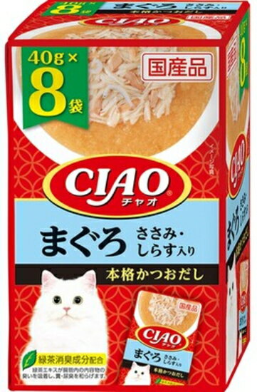 乐天商城 - 【いなばペット】チャオパウチ　まぐろ　ささみ・しらす　40gx8袋入りx12個（ケース販売）　IC-382