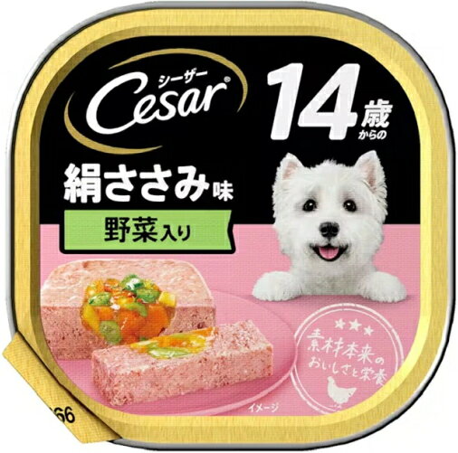 乐天商城 - 【マースジャパン】シーザー　11歳からの　絹ささみ味　野菜入り　100gx96個（ケース販売）