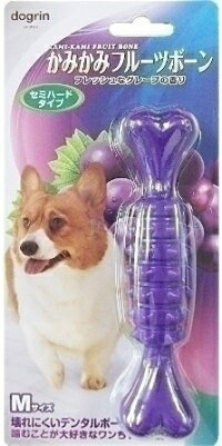 【スーパーキャット】かみかみフルーツボーン　グレープ　セミハード　M