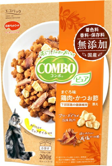 コンボ　キャット　ピュア　まぐろ味・鶏肉・かつお節添え　200g